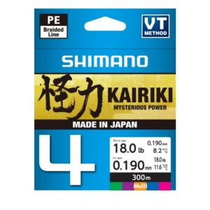 Shimano Trecciato Kairiki 4 300mt 0.19mm 11.6kg Multi Color