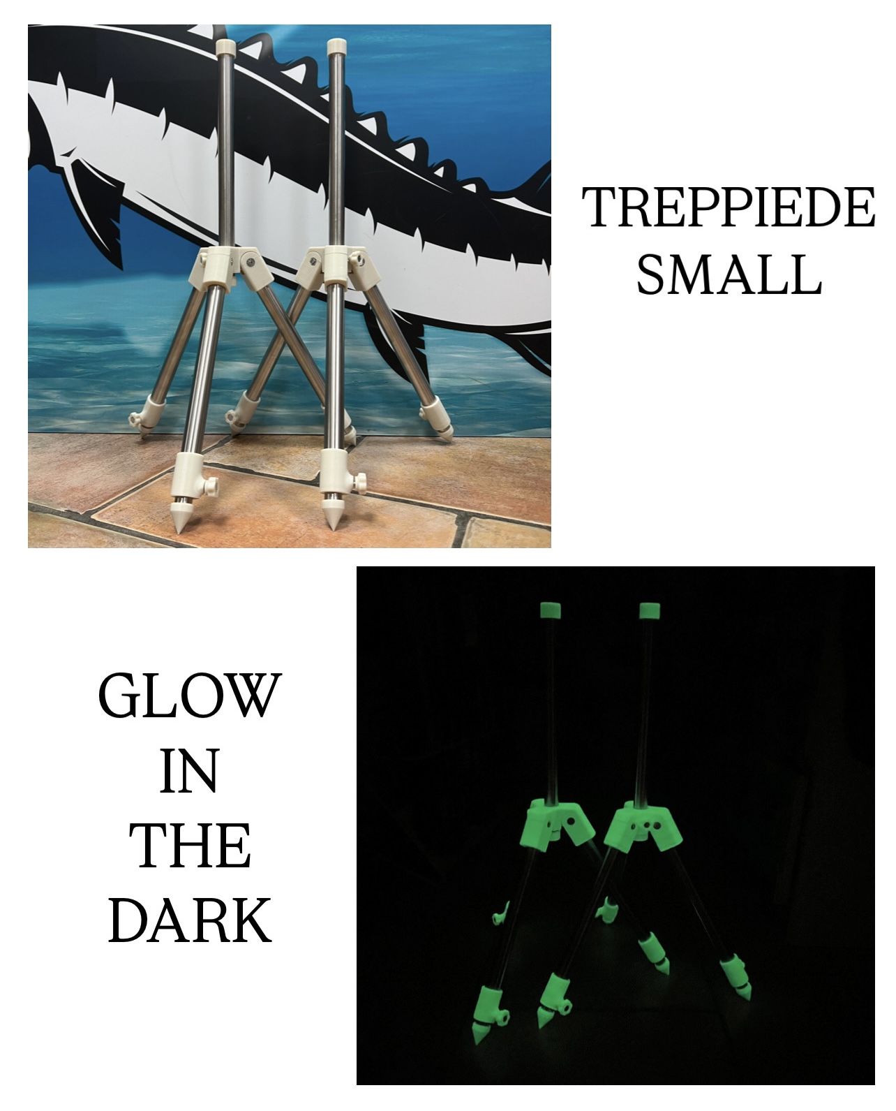 Treppiede Acciaio Inox Small - Glow In The Dark