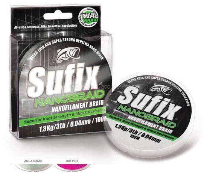 Sufix Nanobraid Aqua Camo 0.06mm 100mt