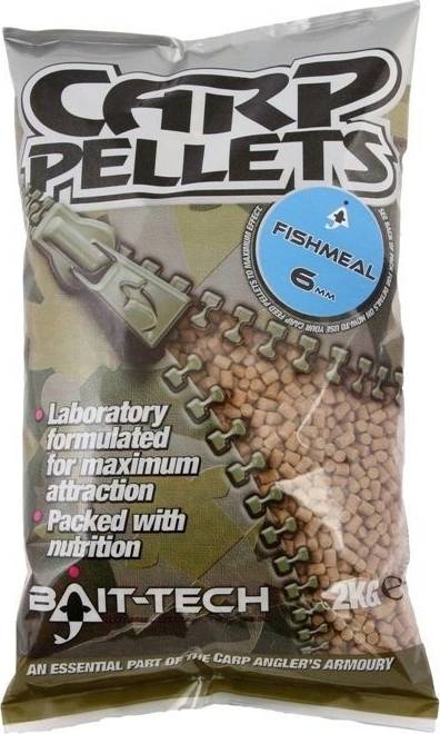 BAIT TECH FISHMEAL CARP FEED PELLETS 8mm 2kg