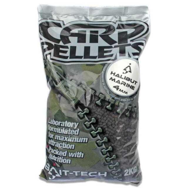 BAIT TECH HALIBUT CARP FEED PELLETS 4mm 2kg