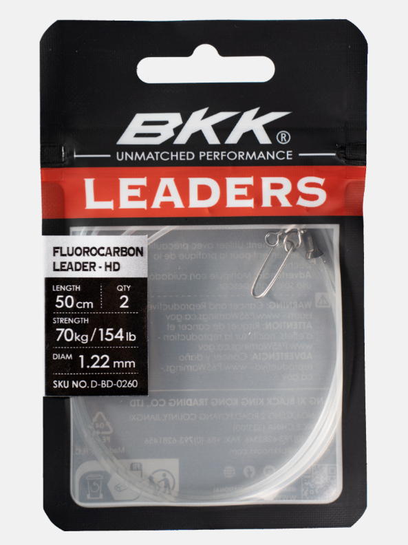 BKK FLUOROCARBON LEADER-HD PIKE SNAP
