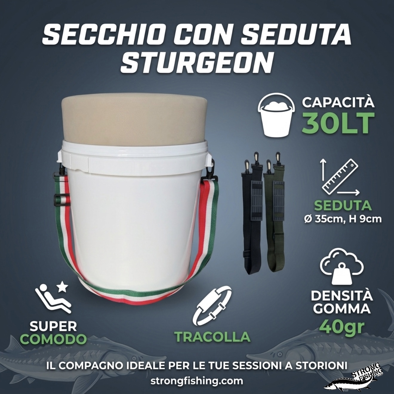 Strongfishing.com Secchio Con Seduta