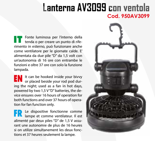 Milo Lanterna Da Tenda Con Ventola