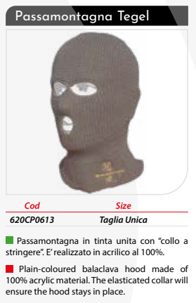 Milo Passamontagna Tegel