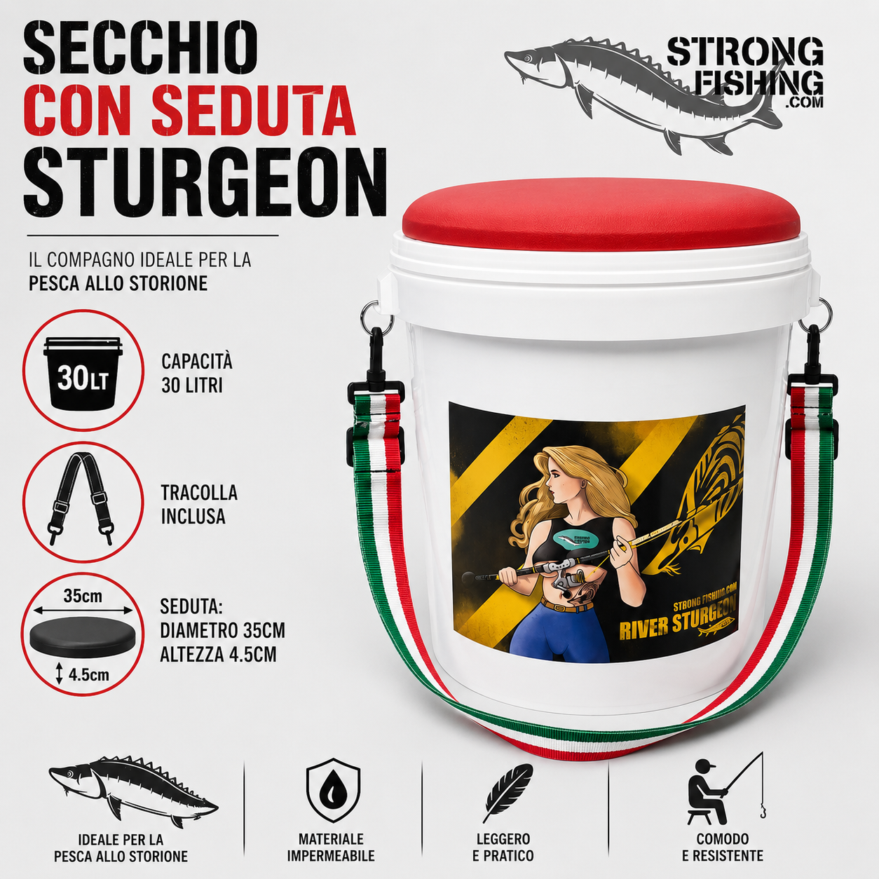 Strongfishing.com Secchio Con Seduta