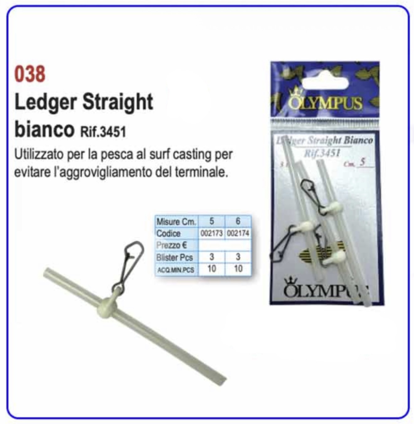 Olympus Ledger Straight Bianco 5cm