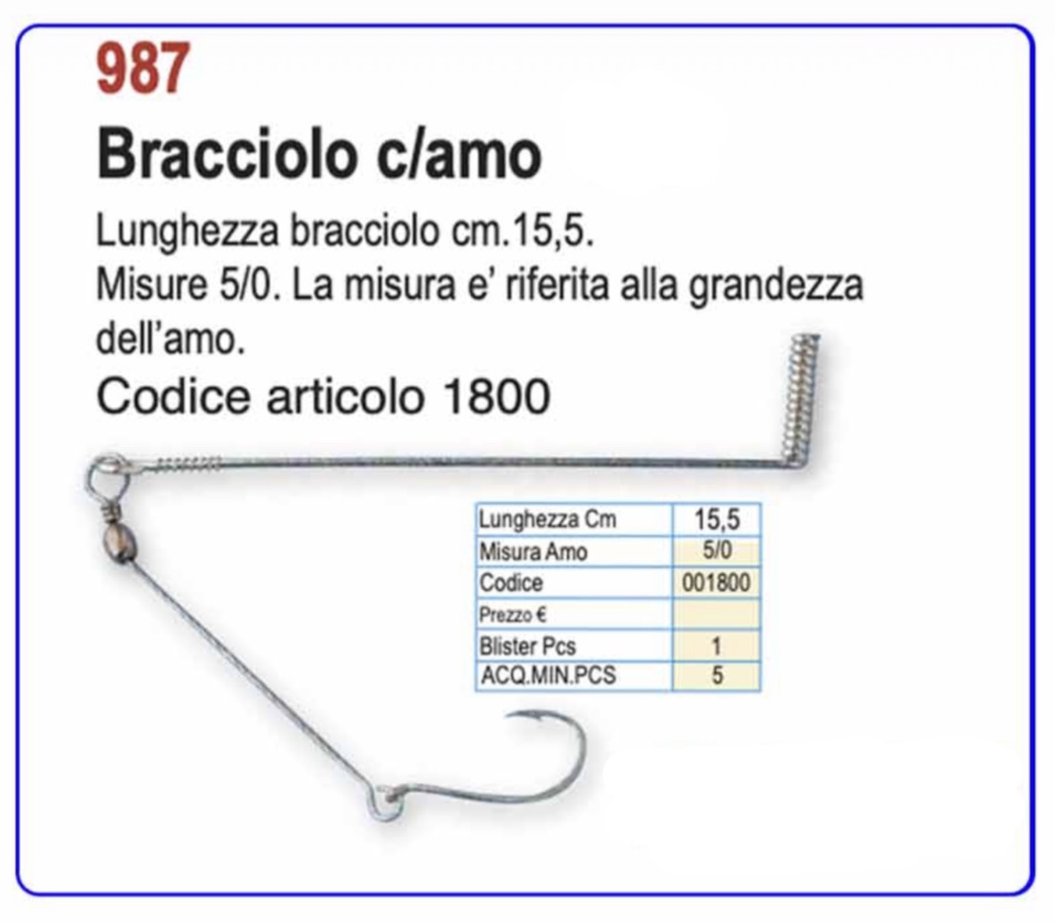 Olympus Bracciolo Acciaio Con Amo